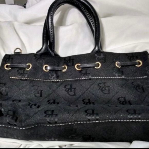 Dooney & Bourke Black Canvas Satchel - Picture 7 of 13